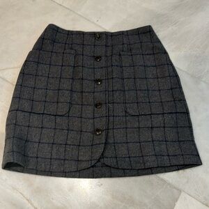 Women’s Madewell houndstooth button front mini skirt